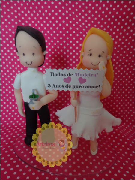 Topo de bolo Noivinhos